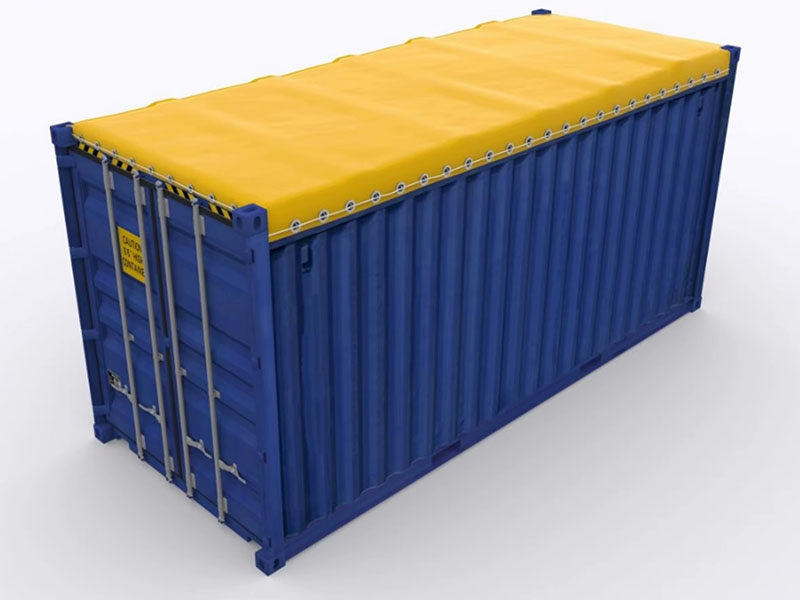 Heavy Duty Open Top Container Tarps | Waterproof PVC with Reinforced Corners